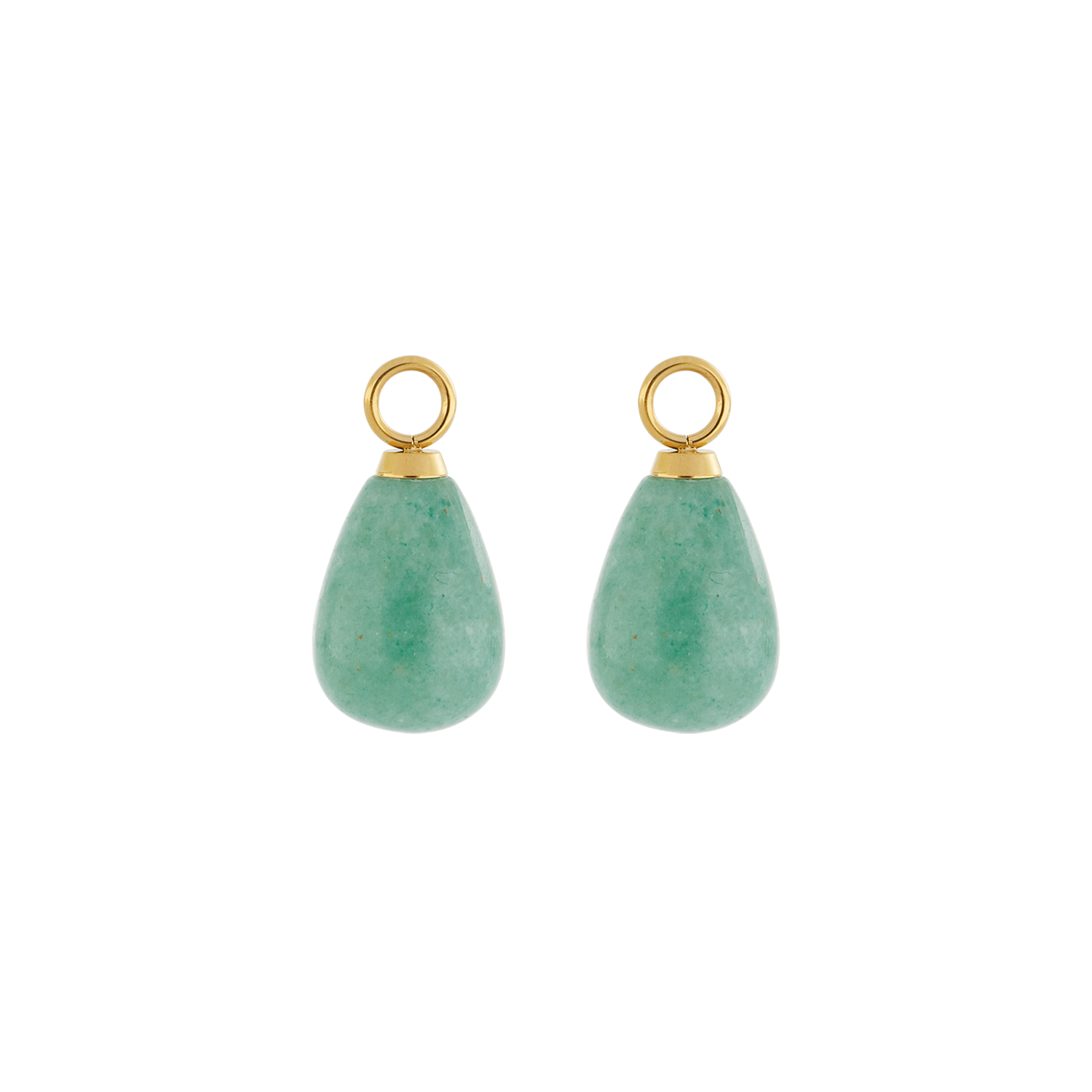 EAR ME UP Charm goutte d'or-vert