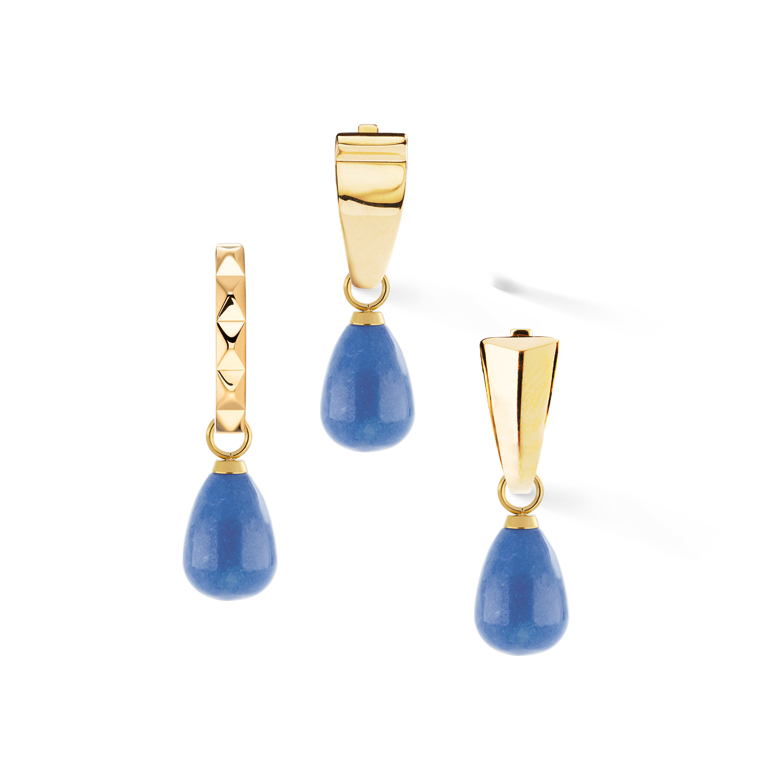 EAR ME UP Charm goutte or-bleu