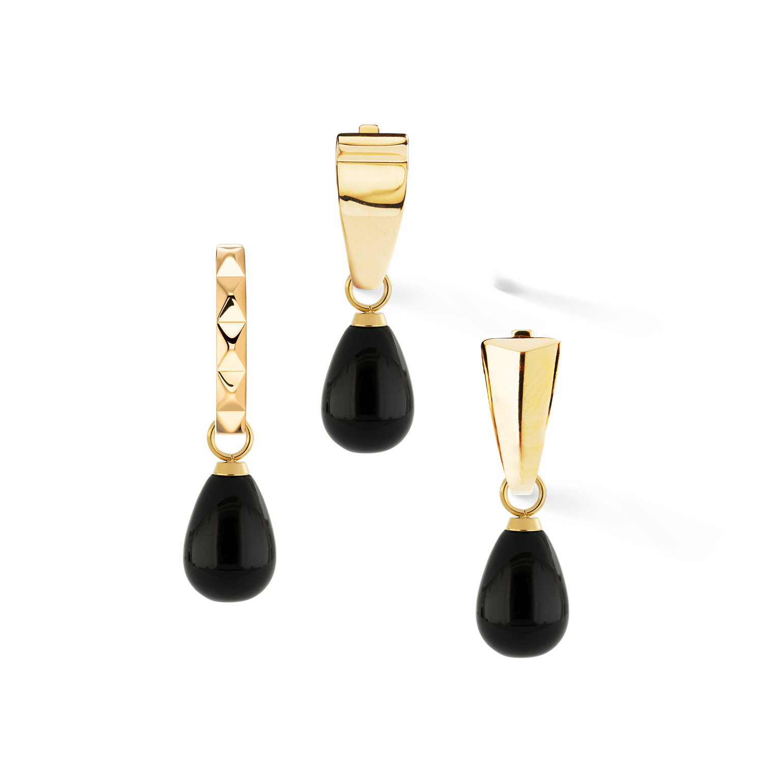 EAR ME UP Charm goutte or-noir