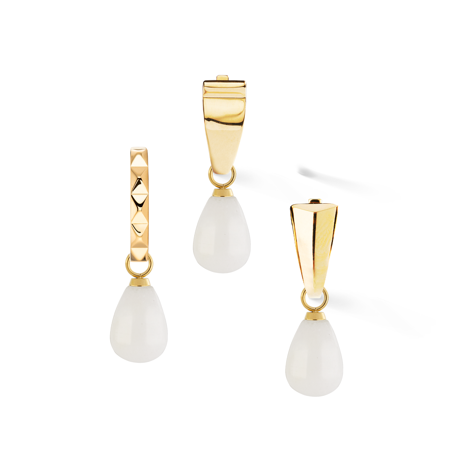 EAR ME UP Charm goutte or-blanc