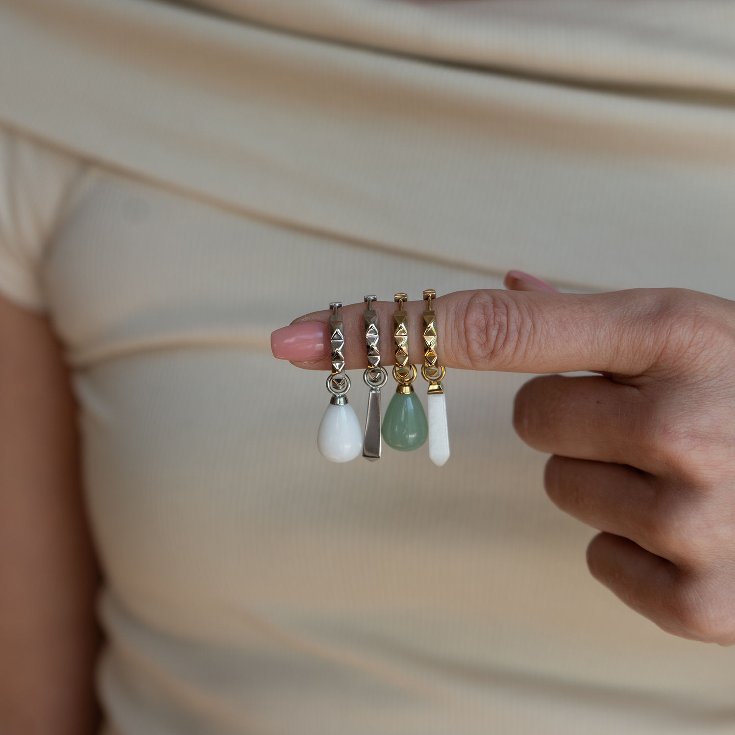 EAR ME UP Charm obélisque argent