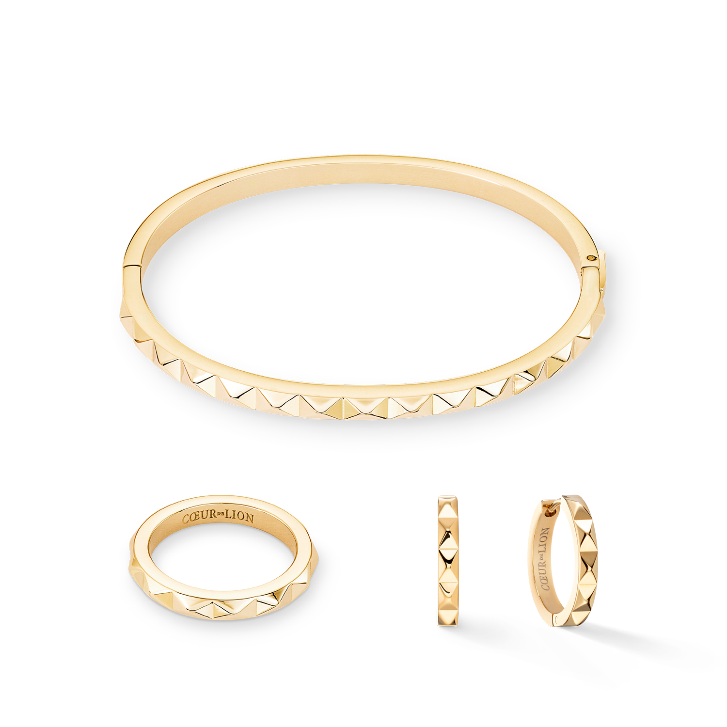 Boucles d'oreille créole Spikes 23 or