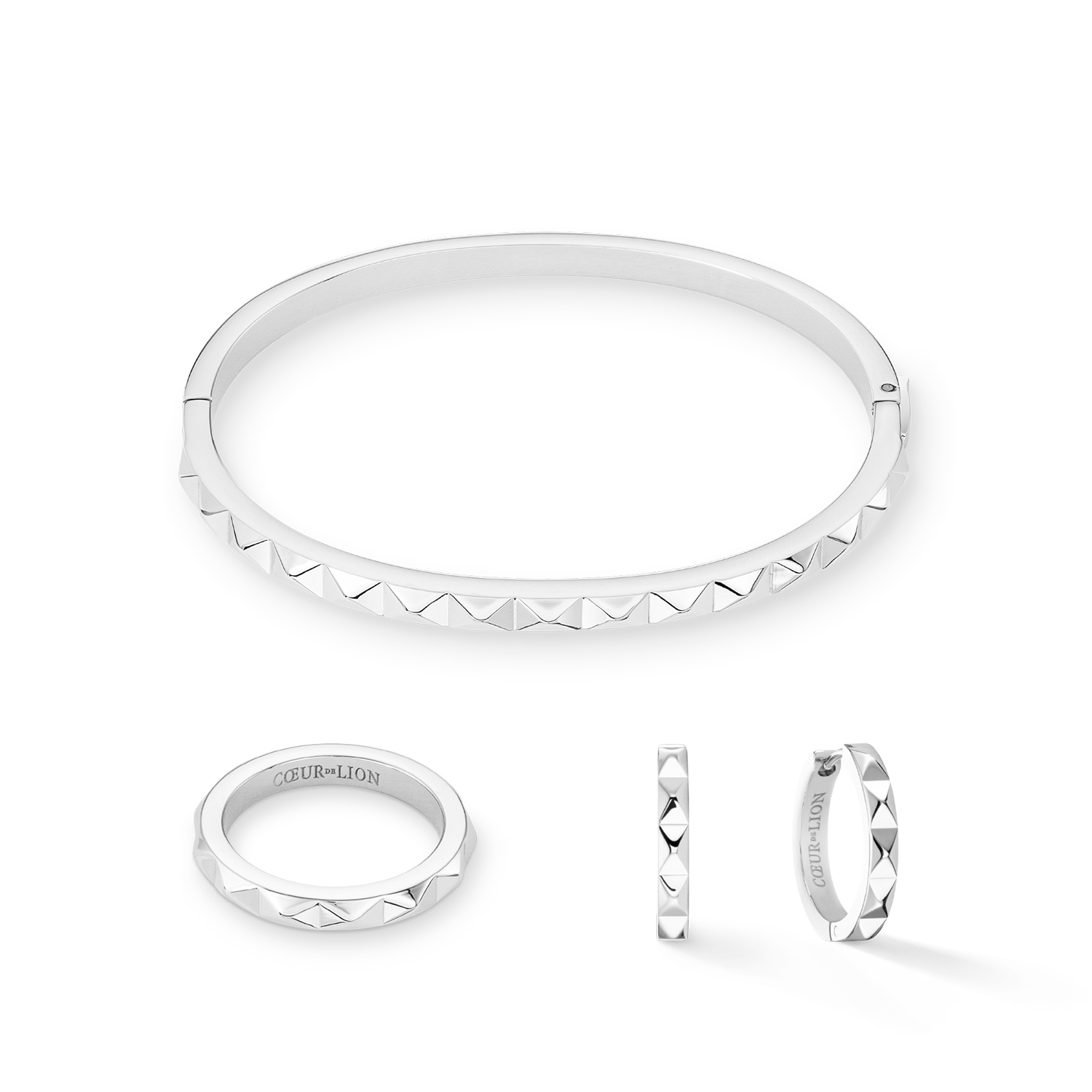 Boucles d'oreille créole Spikes 23 argent