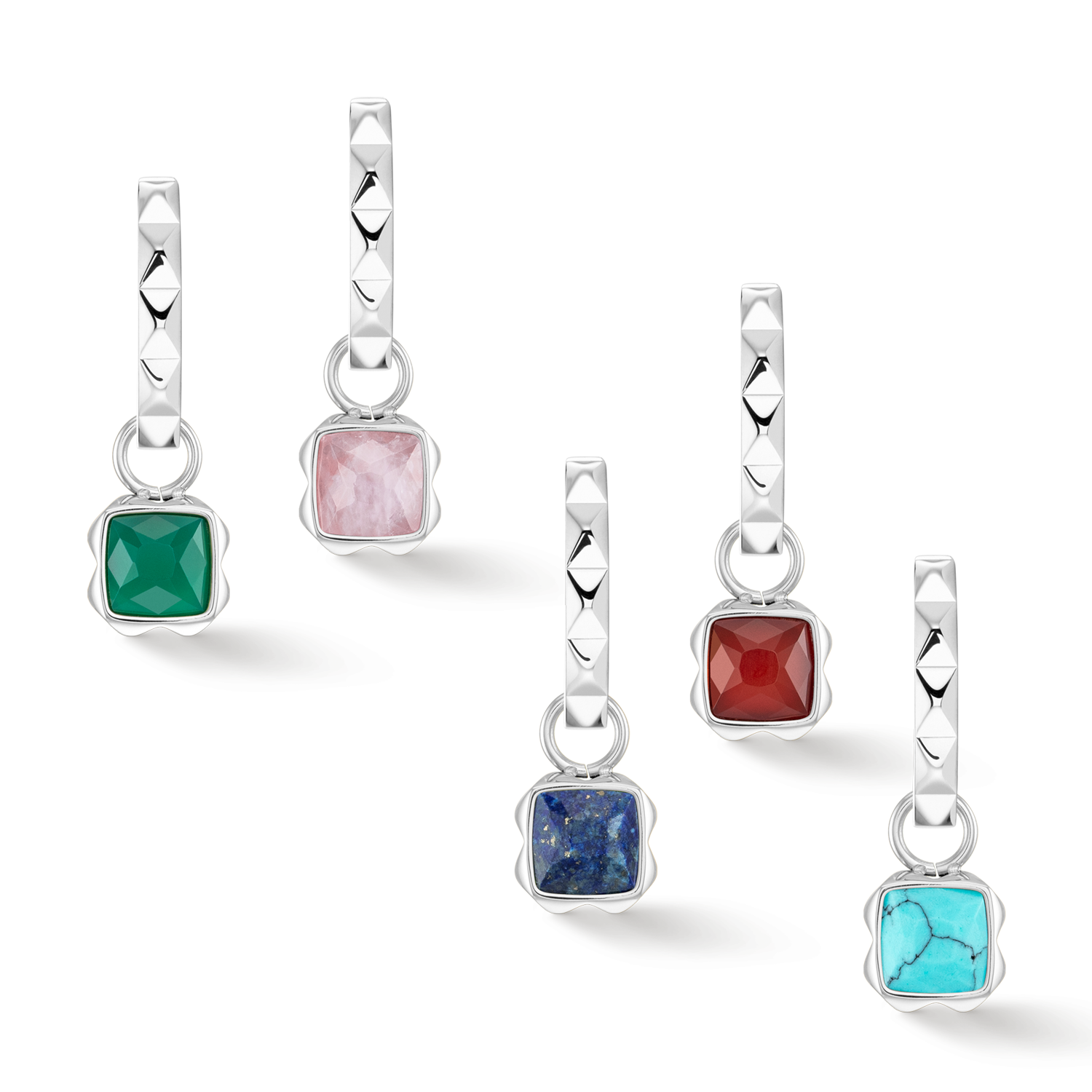 Boucles d'oreille créole Spikes 23 argent