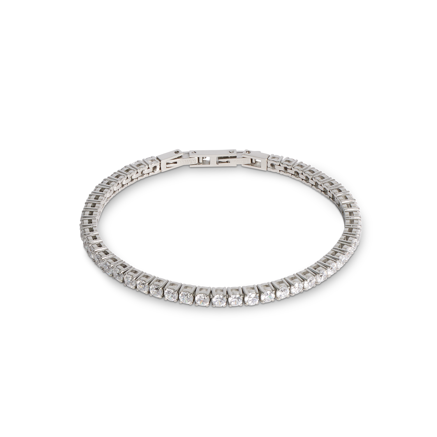 Bracelet de tennis argent-cristal