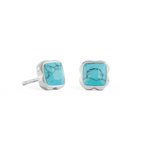 Birthstone Décembre Boucles d'oreille Turquoise Argent