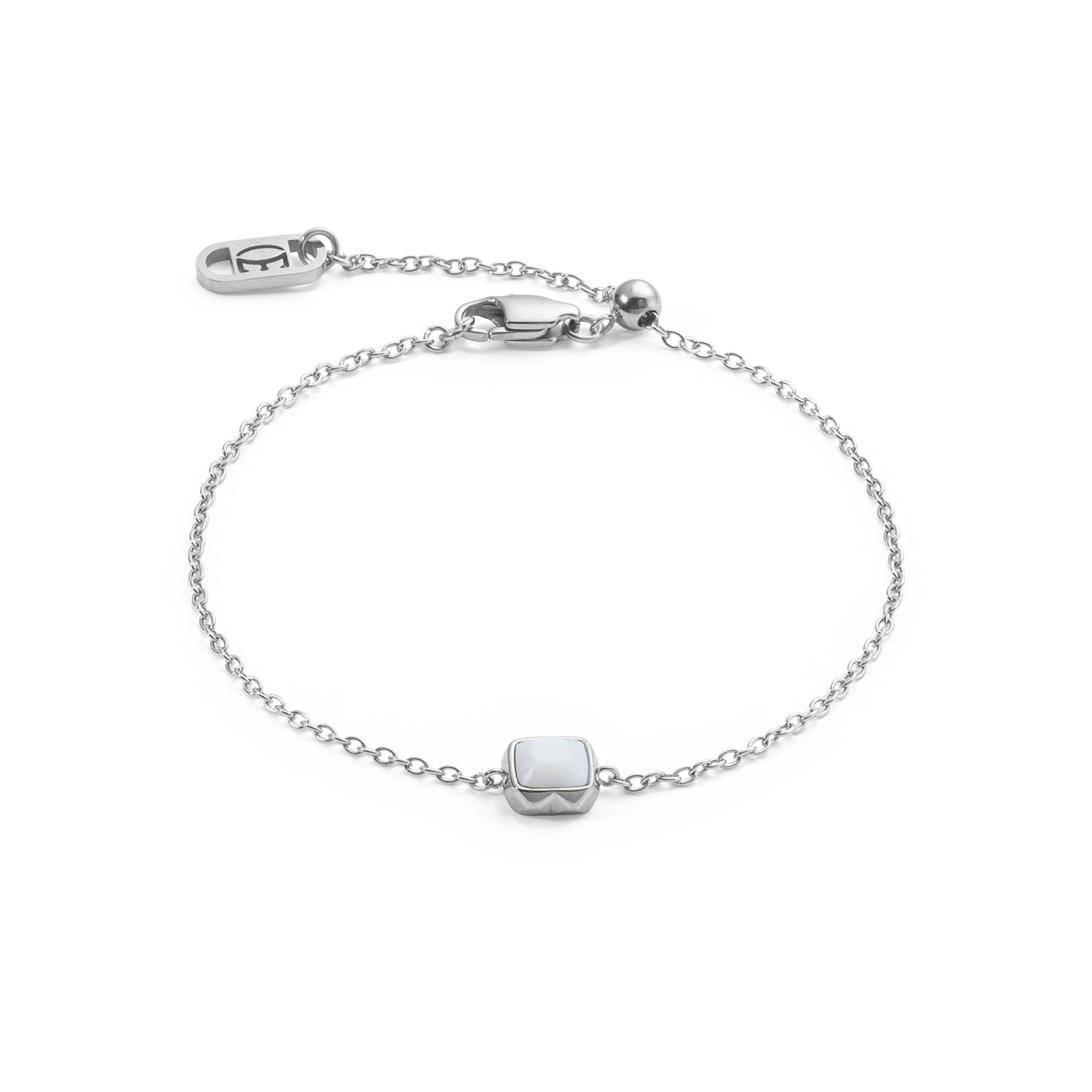 Birthstone Avril Bracelet Quartz Blanc Argent