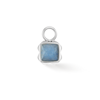 Birthstone Mars Charm Aventurine Bleue Argent