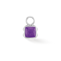 Birthstone Février Charm Sugilith Argent