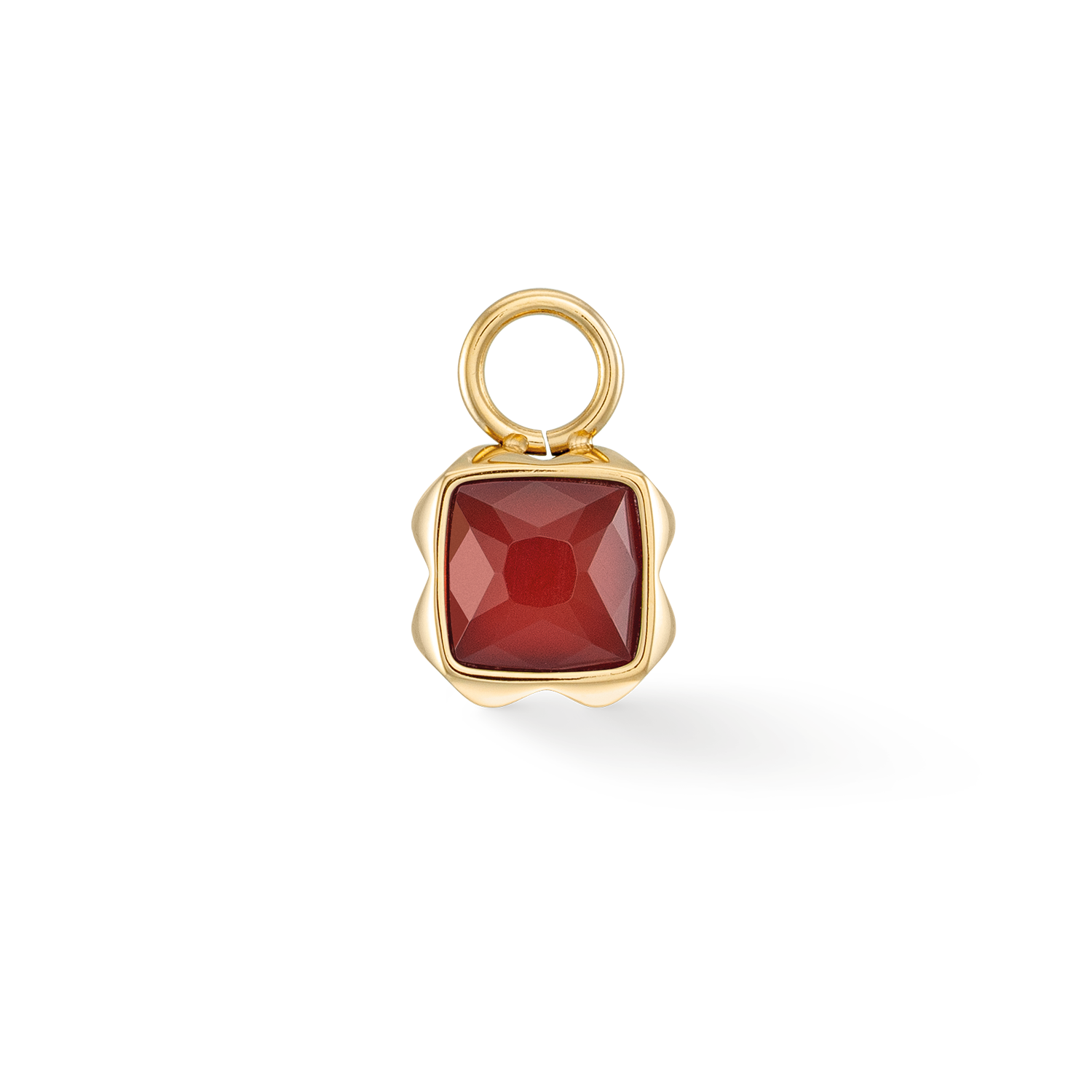 Birthstone Janvier Charm Agate Rouge Or