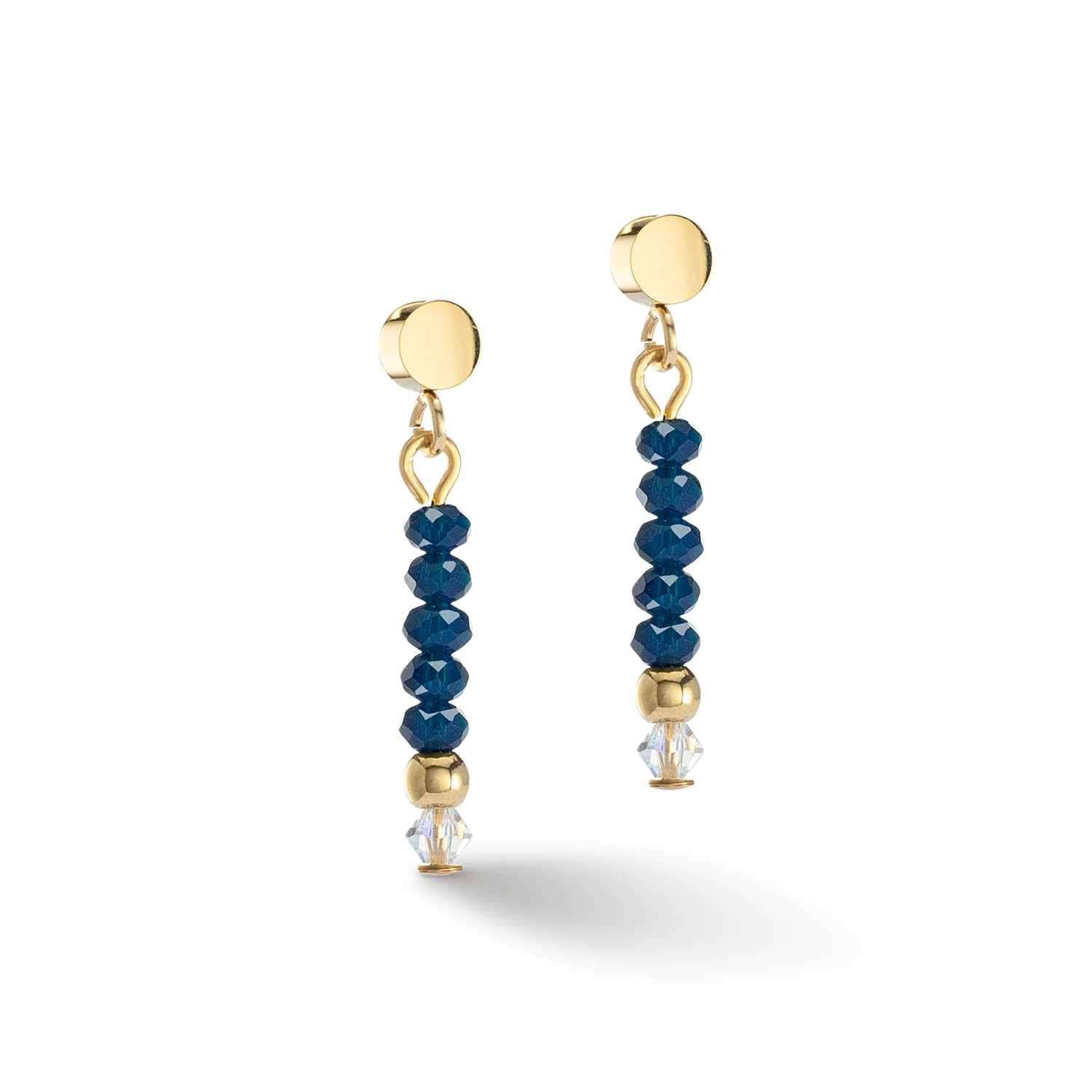 Boucles d'oreilles Little Twinkle or-bleu foncé