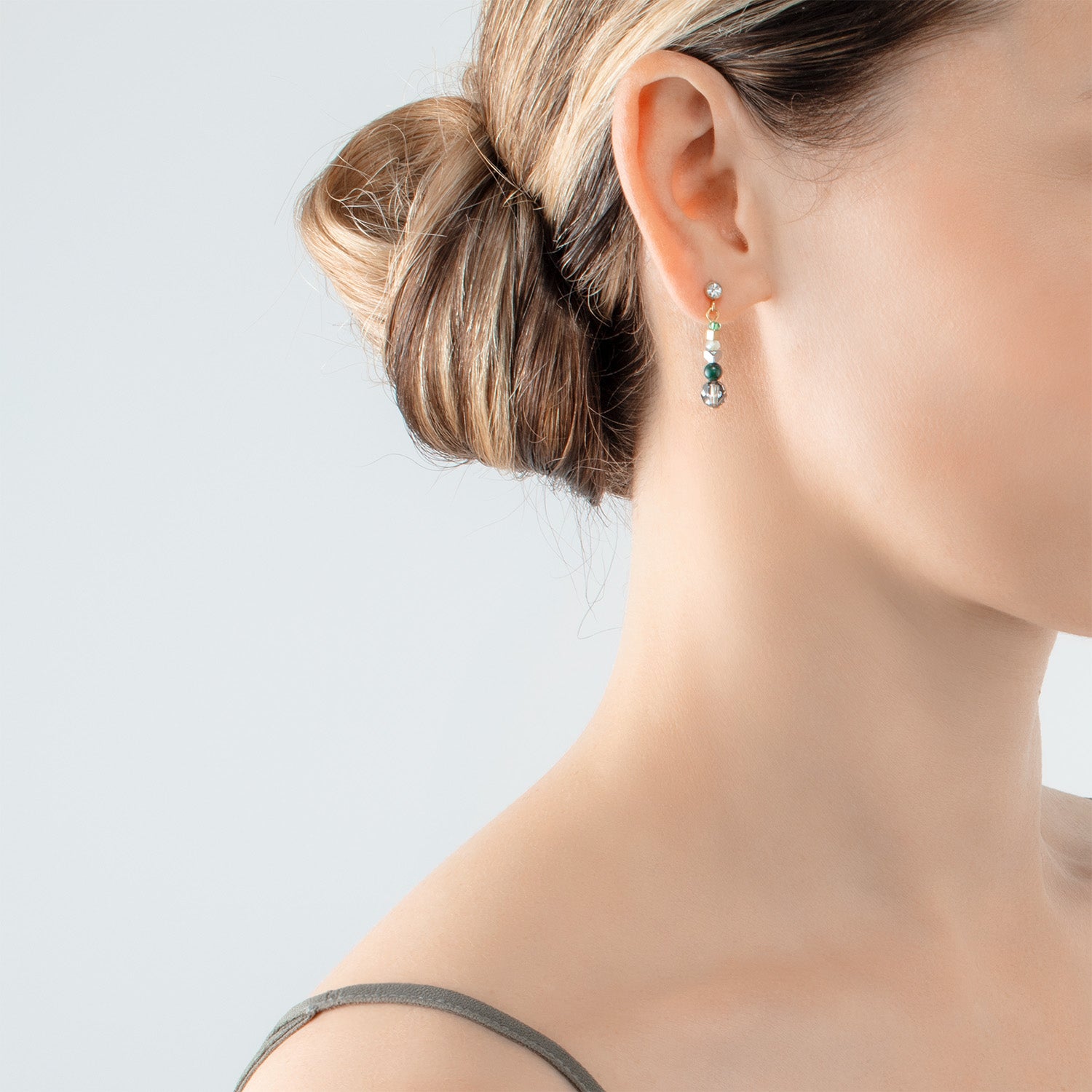 Boucles d'oreilles Amulette Glamorous Green or