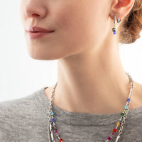 Boucles d'oreilles GeoCUBE® Lite Mini Rainbow argent