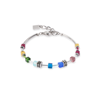 Bracelet GeoCUBE® Lite Mini Rainbow argent