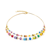 Collier GeoCUBE® Iconic Layer or-rainbow