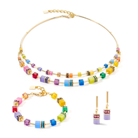 Collier GeoCUBE® Iconic Layer or-rainbow