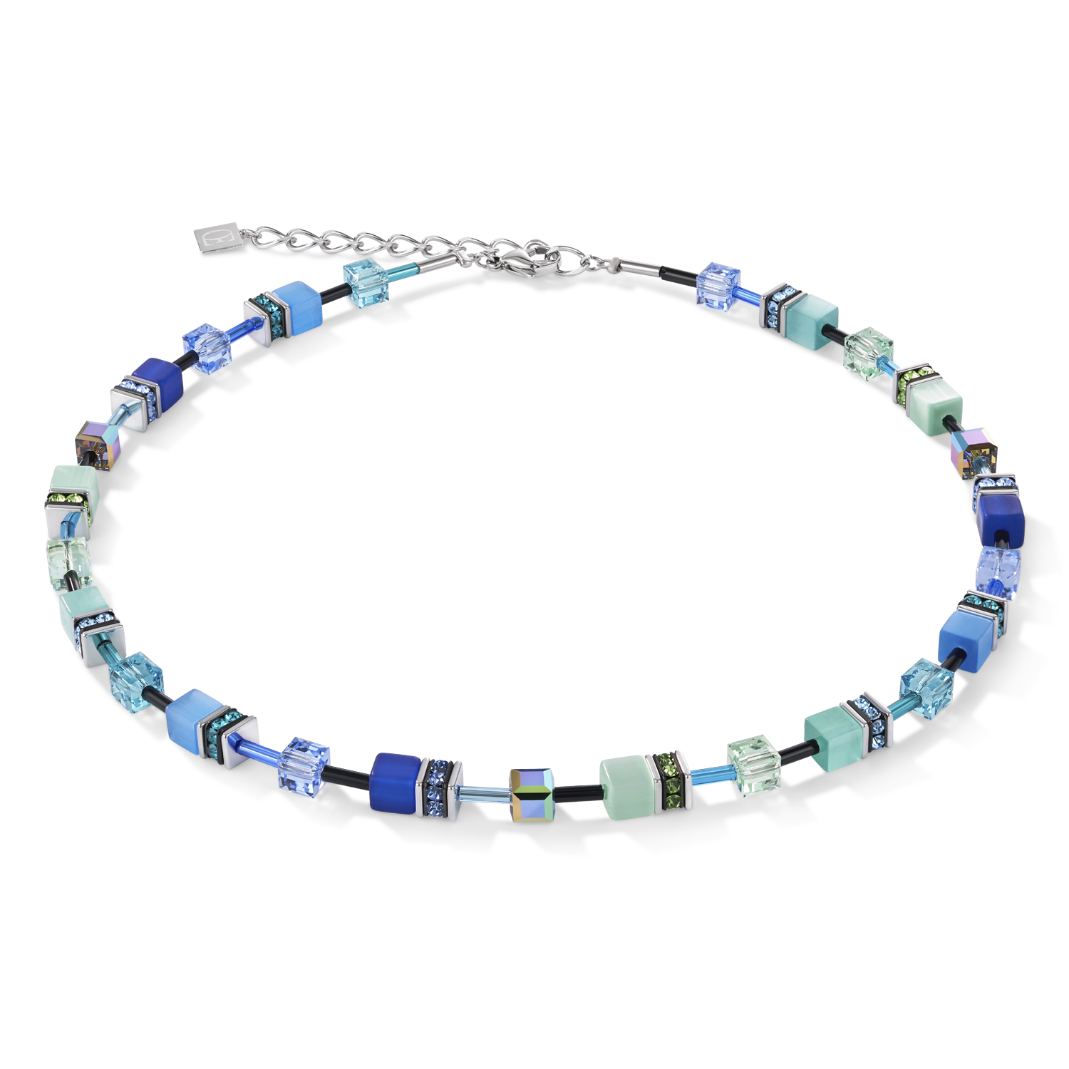 Collier GeoCUBE® bleu-vert