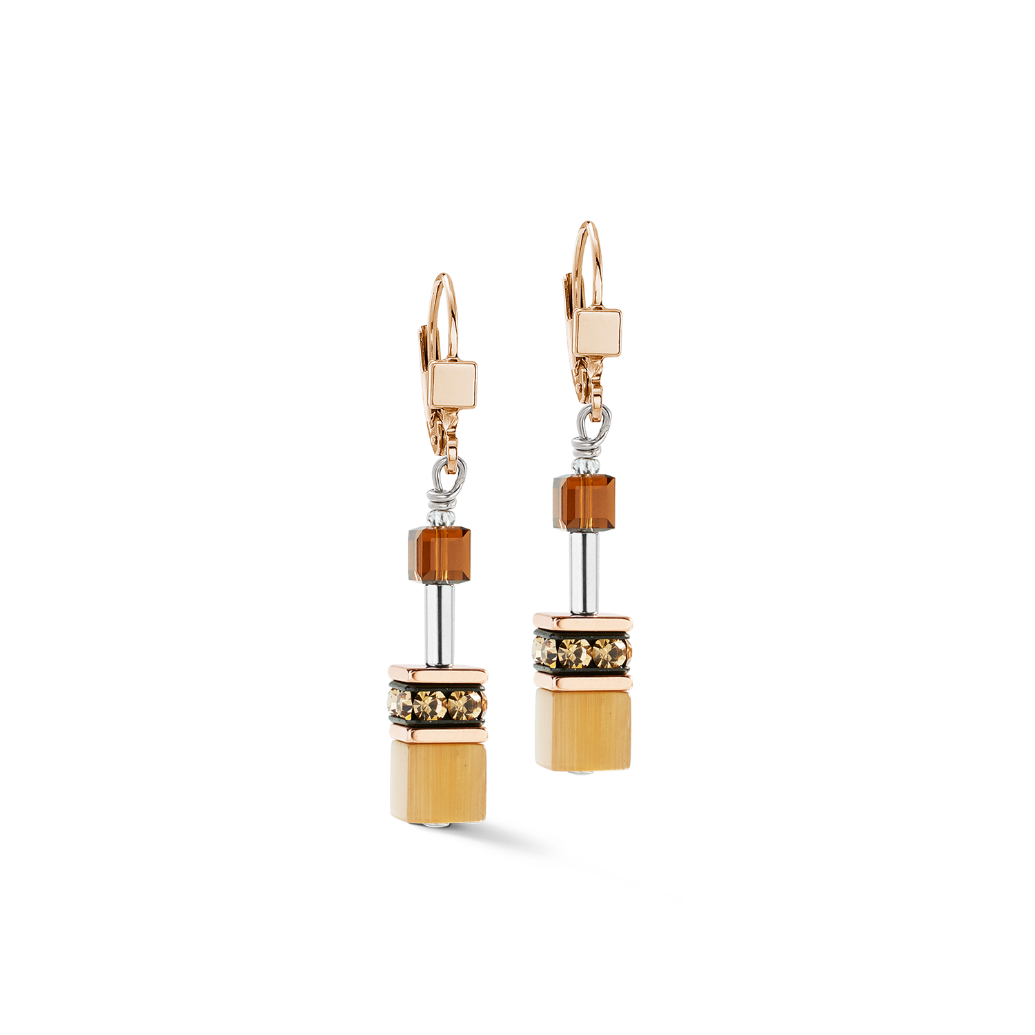Boucles d'oreilles GeoCUBE® Iconic Mocha Mousse