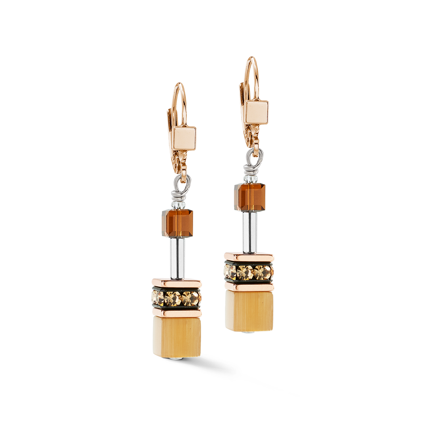 Boucles d'oreilles GeoCUBE® Iconic Mocha Mousse