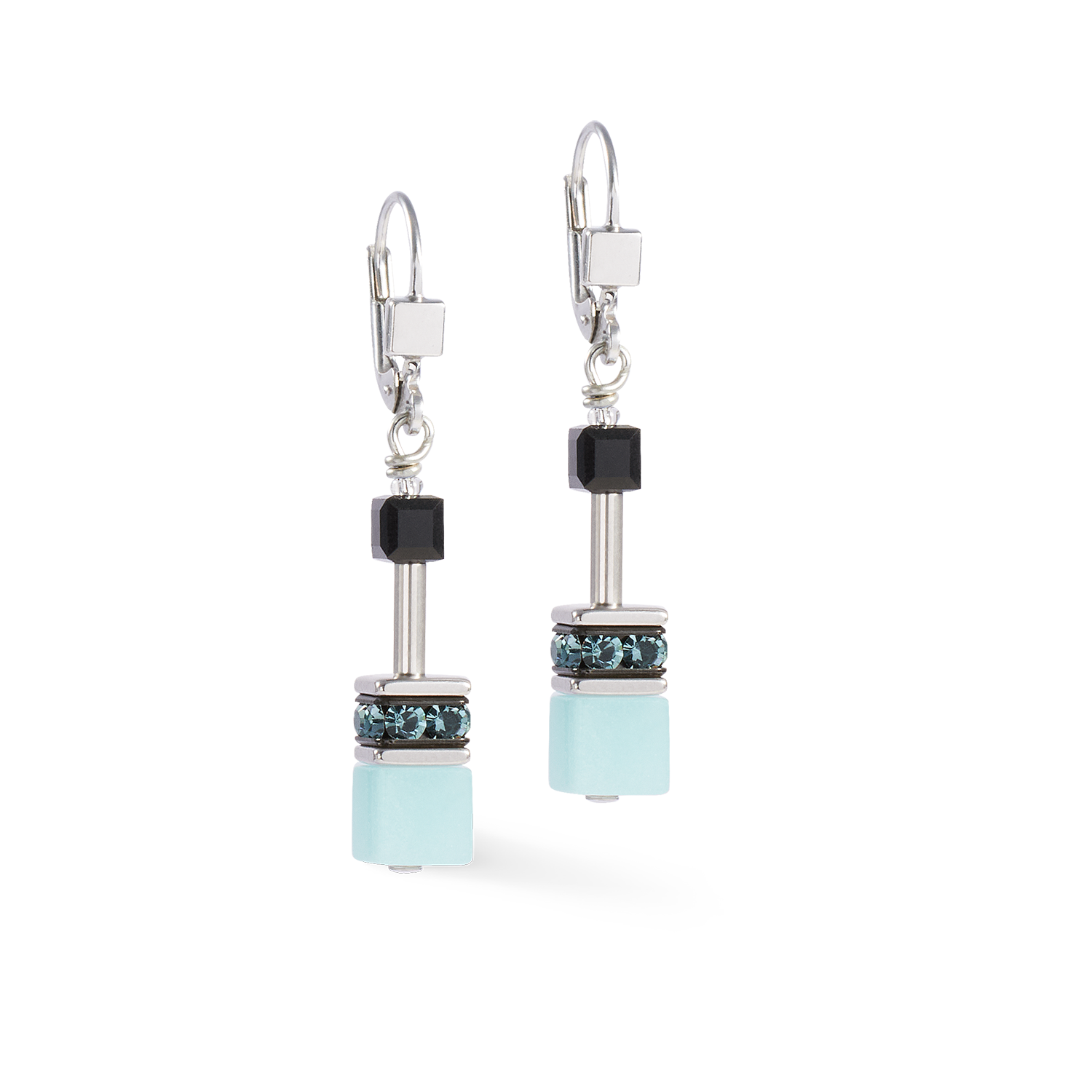 Boucles d'oreilles GeoCUBE® Iconic Ice Serenity argent