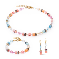 Bracelet GeoCUBE® Iconic aqua-apricot