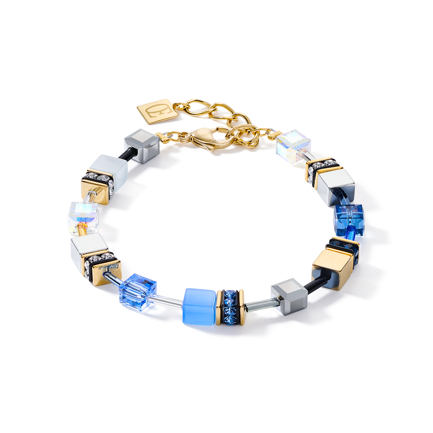 Bracelet GeoCUBE® bleu-or