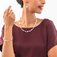 Boucles d'oreilles GeoCUBE® Iconic Nature blanc argent