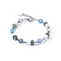 Bracelet GeoCUBE® Iconic Nature bleu blanc
