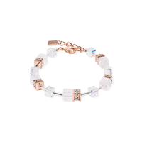 Bracelet GeoCUBE® Iconic Nature or-rose blanc