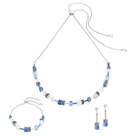 Collier GeoCUBE® Iconic Nature Chain bleu
