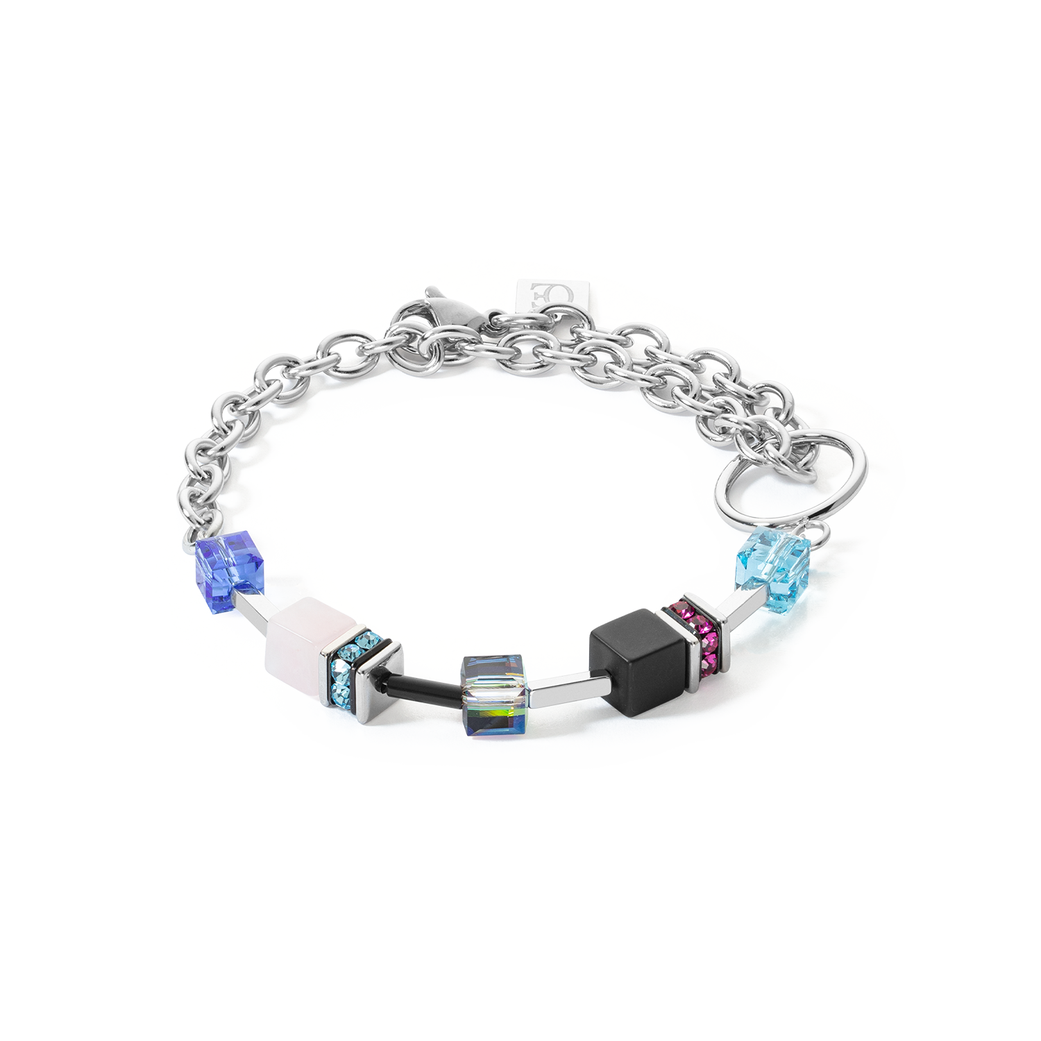 Bracelet GeoCUBE® Iconic Precious Chain argent-multicolore