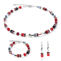 Bracelet GeoCUBE® rouge-hématite