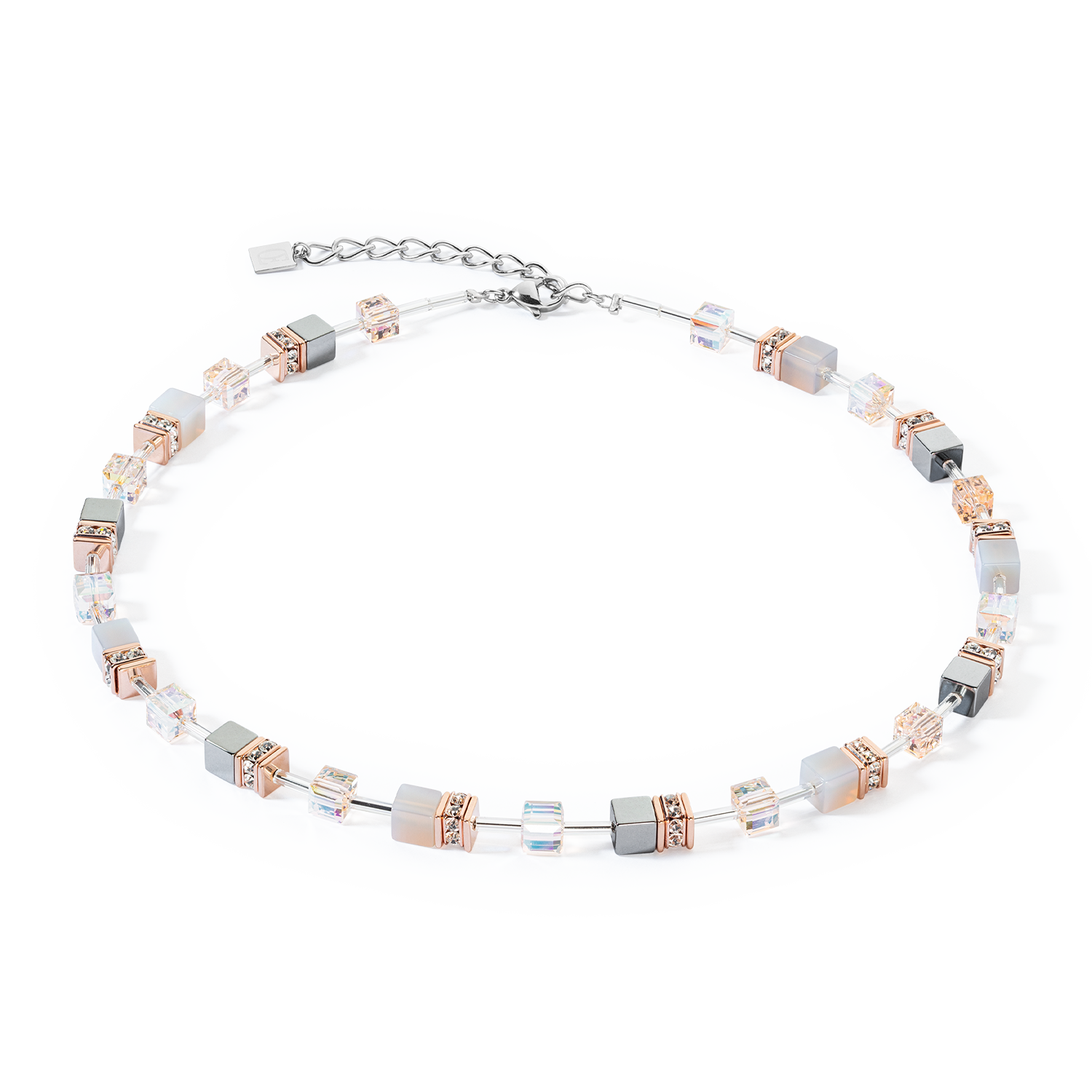 Collier GeoCUBE® Iconic Precious or rose-pêche