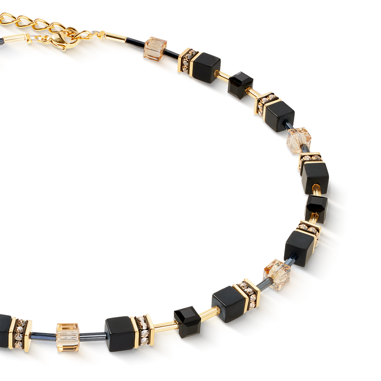 Collier GeoCUBE® Onyx noir-or