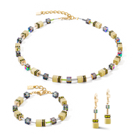 Collier GeoCUBE® Iconic Mono Or olive