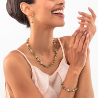 Collier GeoCUBE® Iconic Mono Or olive