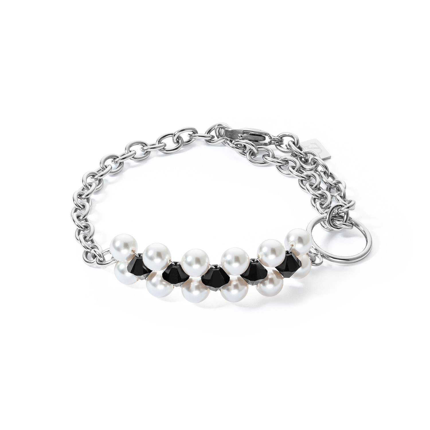 Bracelet Choker Mysterious argent-noir