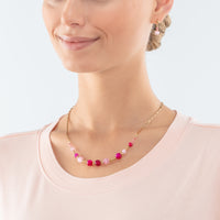 Collier Candy Spheres pink