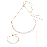 Collier Princess Pearls Chain or-blanc