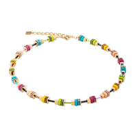 Collier Boho Sunset Cube rainbow
