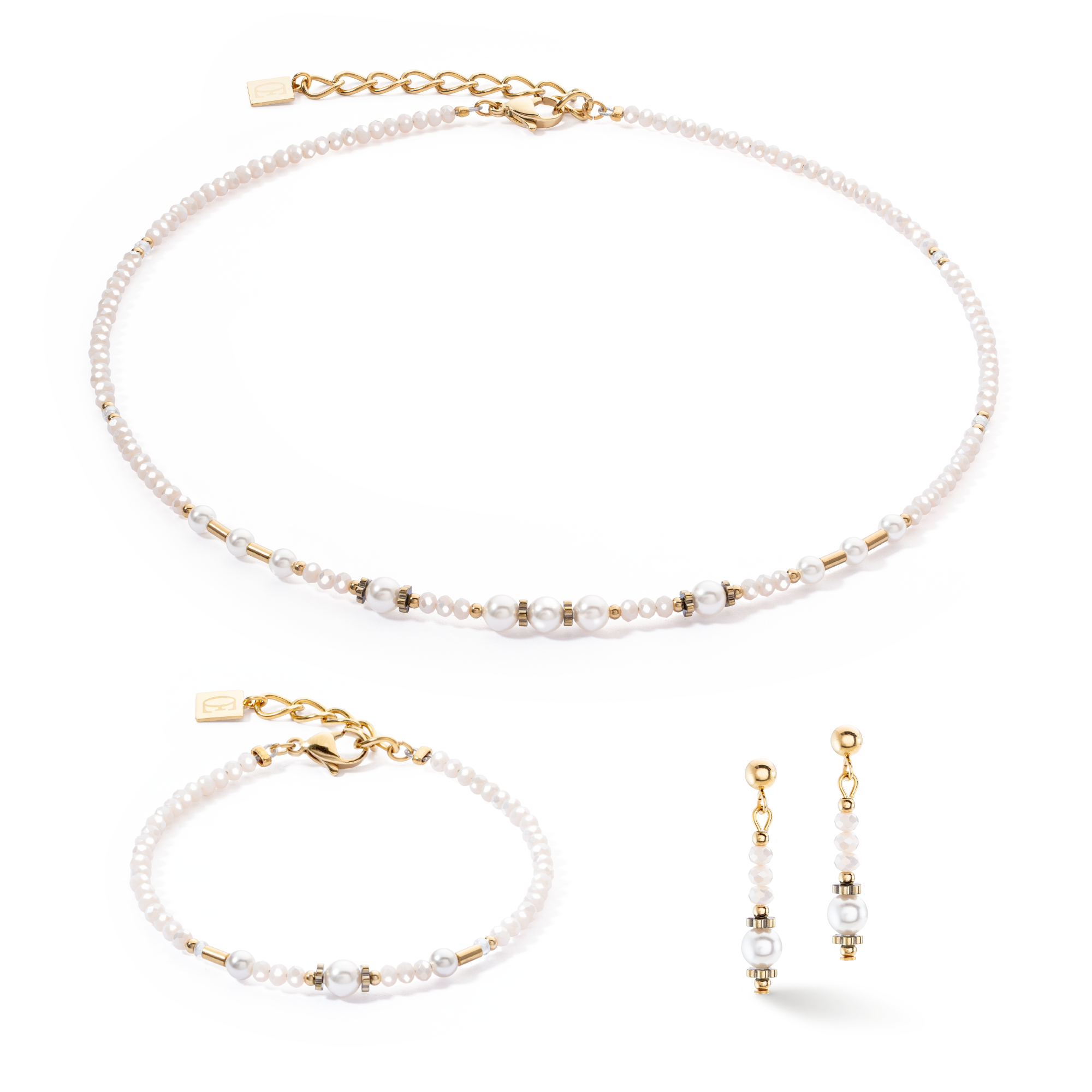 Collier Little Twinkle Pearl Mix blanc