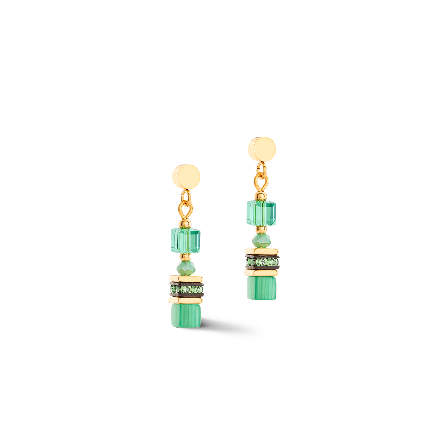 Boucles d'oreilles Mini Cubes vert