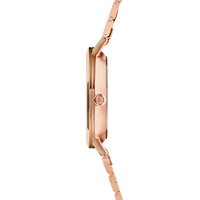 Montre Ronde Or Rose Mat Monochrome Acier Inoxydable Or Rose