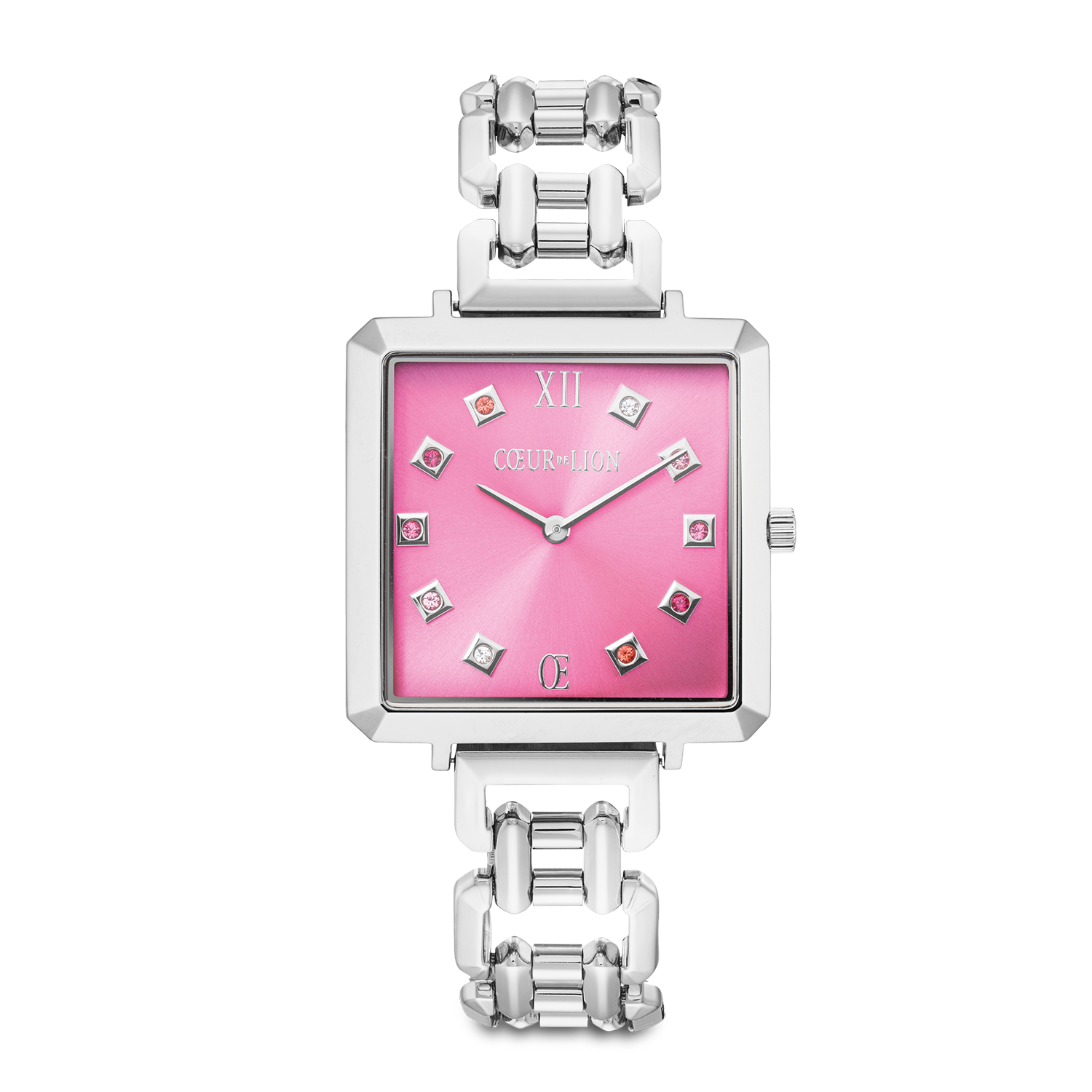 Coffret Cadeau Montre Iconic Cube Viva Magenta Silver & Bracelet GeoCUBE® Iconic Viva Magenta