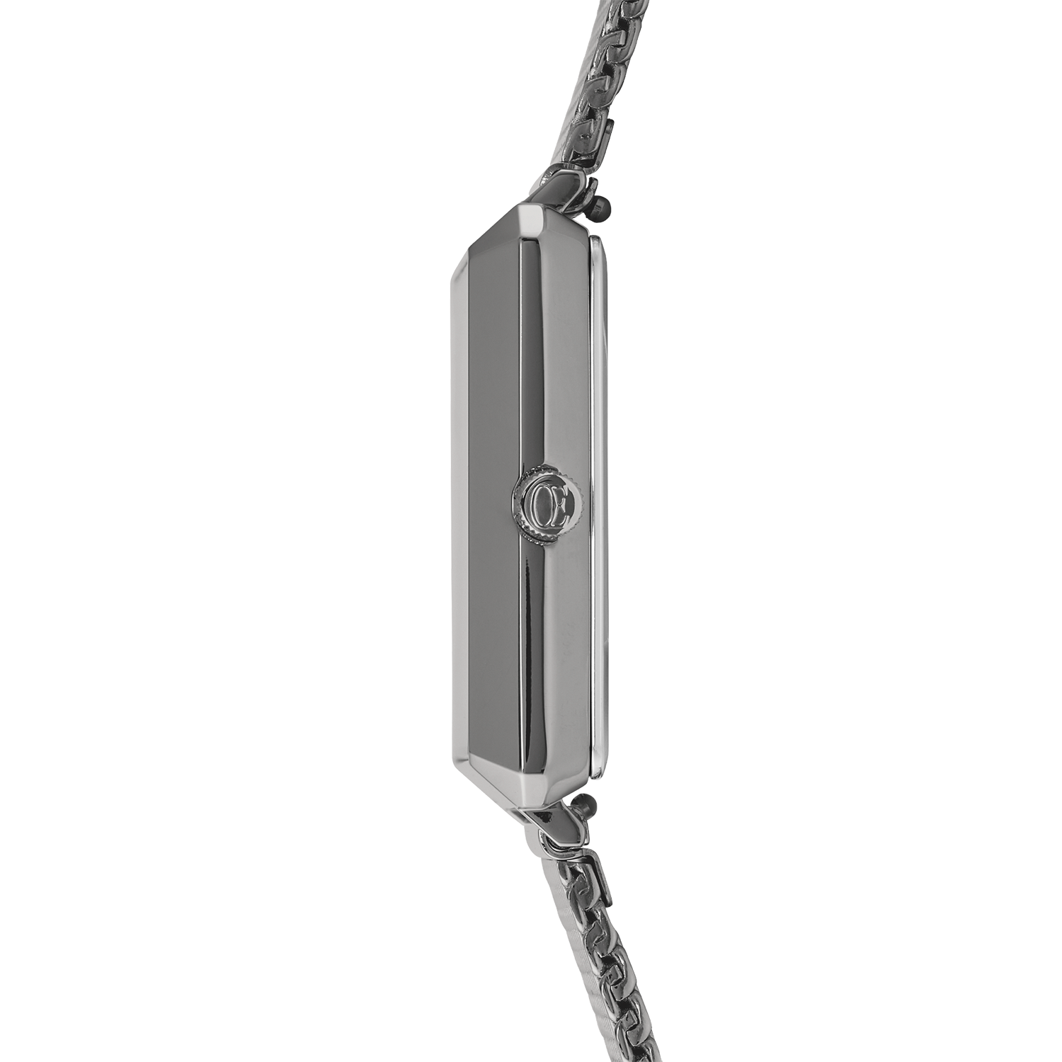 Montre Iconic Square Antracite Nacre Milanaise Acier Inoxydable Anthracite