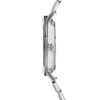 Montre Ronde Statement Unisex Sunray Midnight Blue Acier Inoxydable Argent Satiné