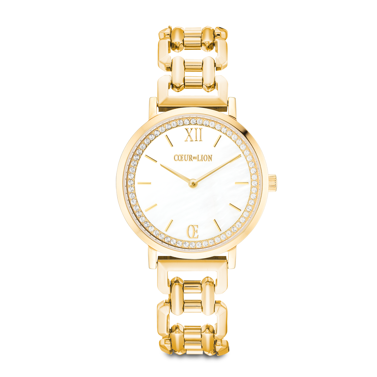 Coffret Cadeau Montre Ronde Sparkling Nacre & Bracelet Drops OR