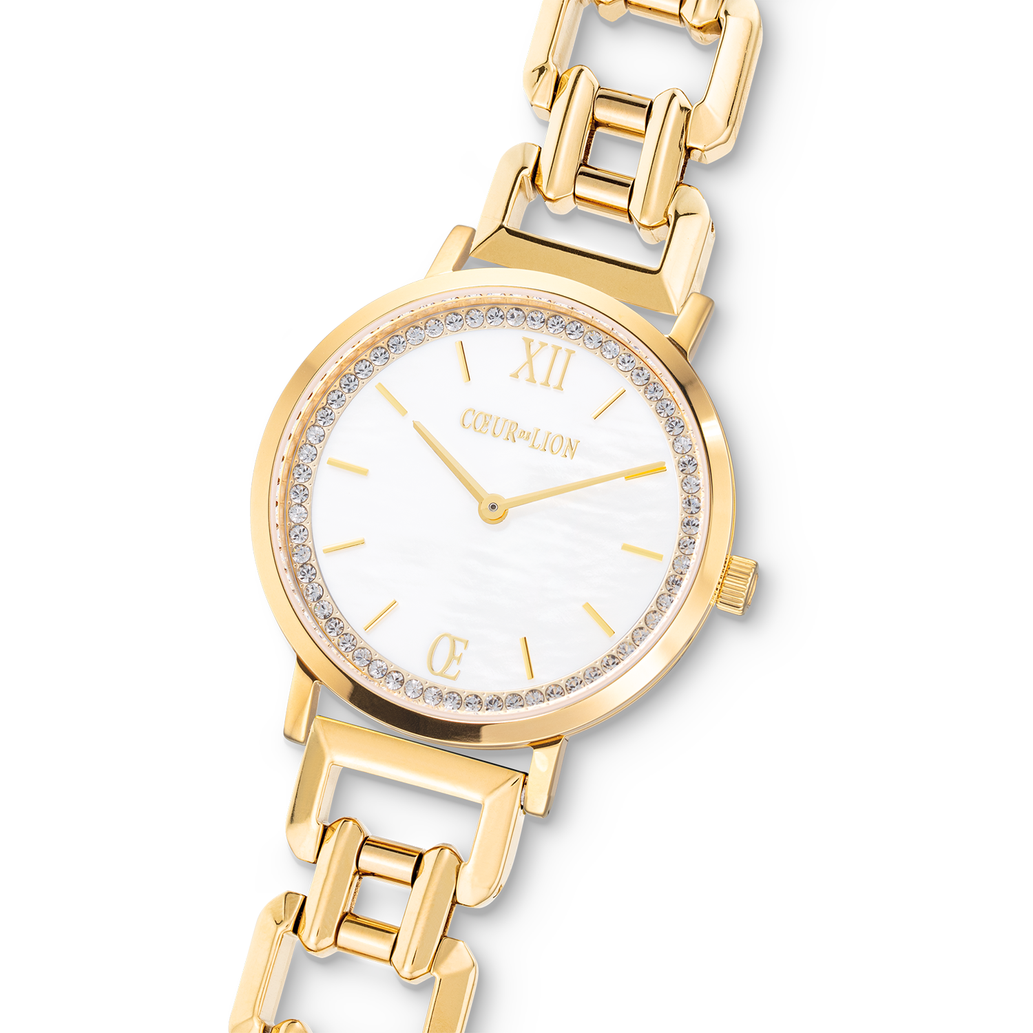 Montre Ronde Sparkling Nacre Statement Or