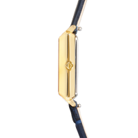 Montre Iconic Spikes Bracelet Cuir Midnight Blue Or