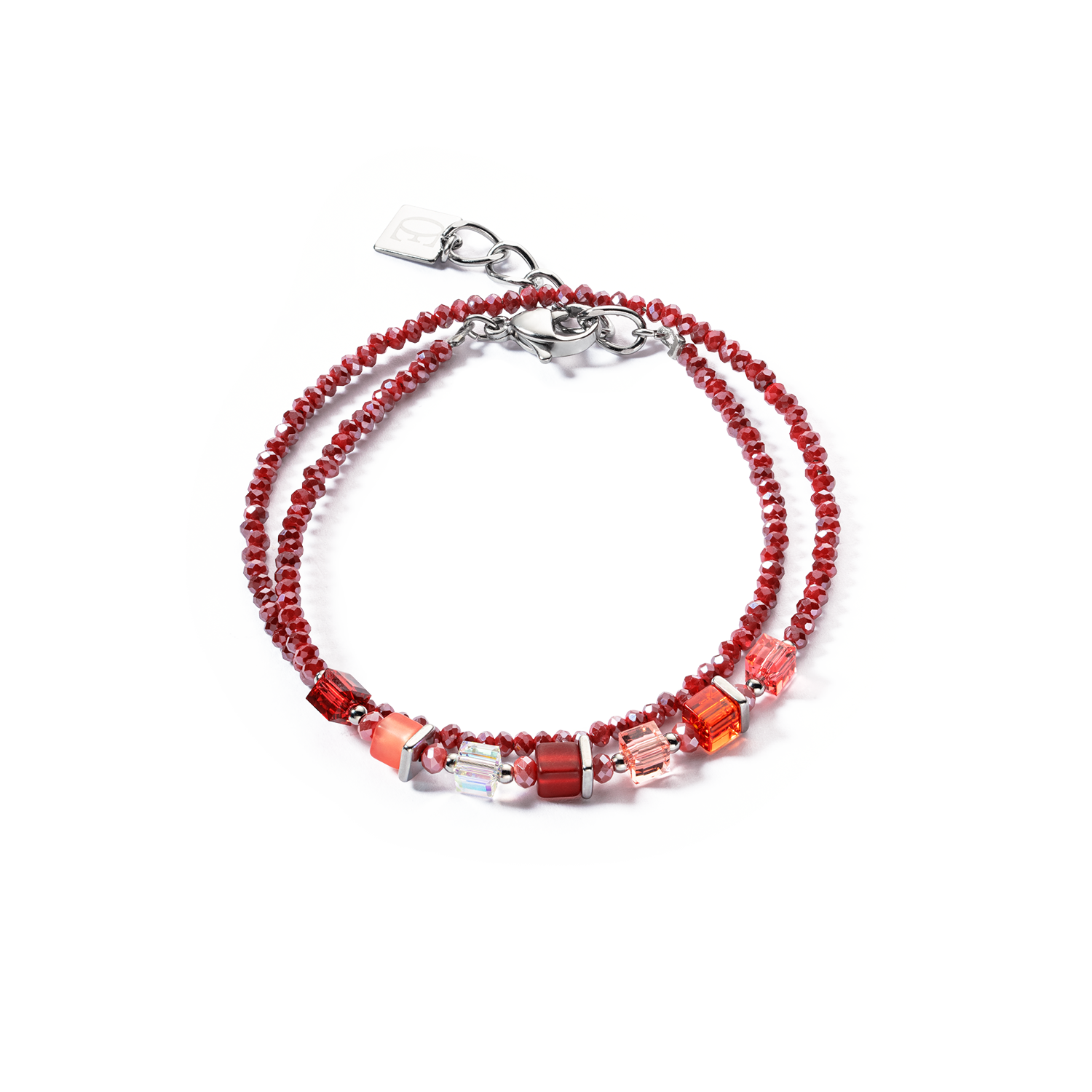 Joyful Colours Wrap bracelet argent rouge